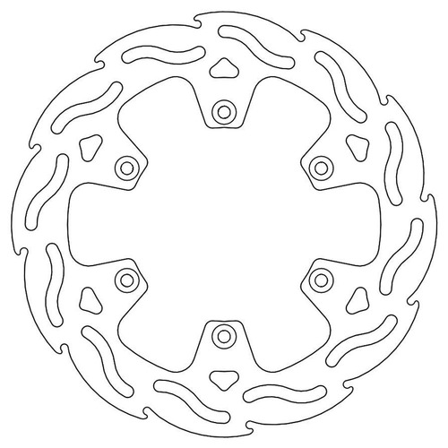 Moto-Master Kawasaki KDX 200 1989-1994 Rear Flame Fixed Disc