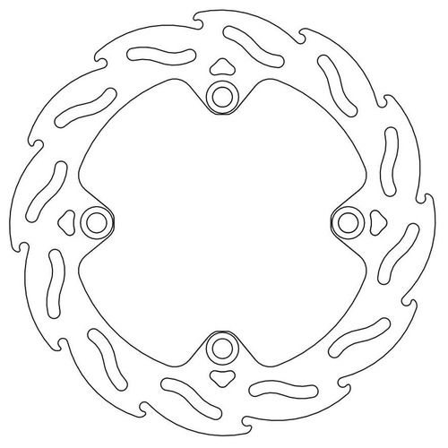 Moto-Master Husqvarna CR 125 2000-2001 Rear Flame Fixed Disc