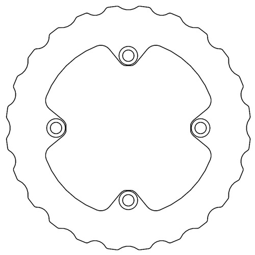 Moto-Master Husqvarna WR 125 2000-2001 Rear Mud Solid Disc
