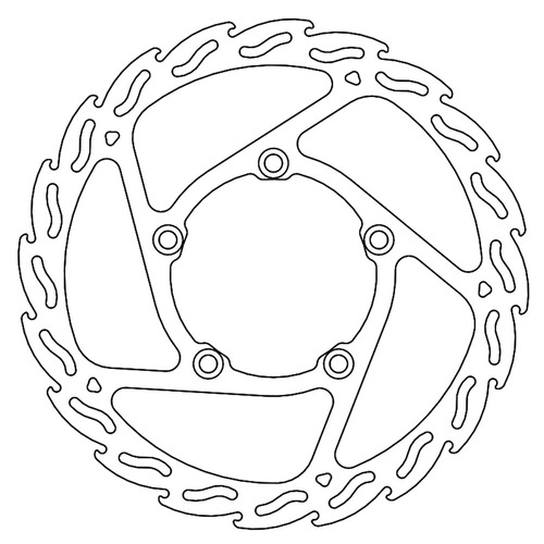 Moto-Master BMW Streetbike Left Front Flame Fixed Disc (MM-110835)