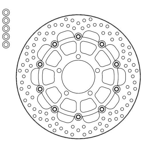 Moto-Master Triumph Streetbike Left Front Halo Floating Disc SPEED TWIN 900 2023-2024