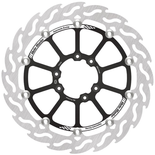 Moto-Master TM 320mm Supermoto Front Left Flame Floating Racing Disc (MM-112339)