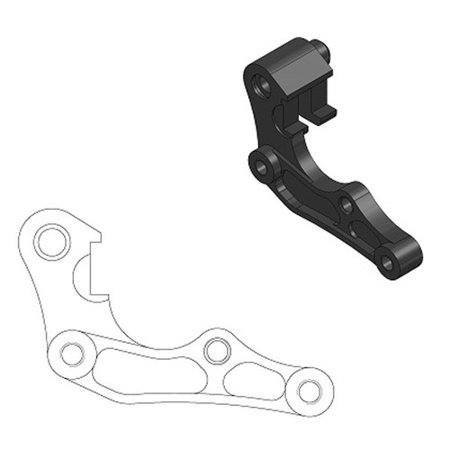 Moto-Master Honda 260mm Front Caliper Bracket CR 250 R 2004-2007