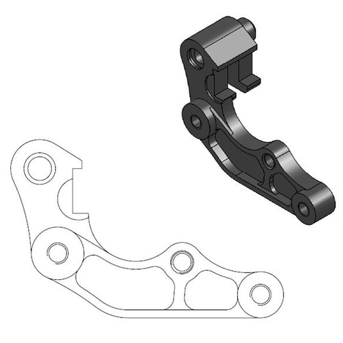 Moto-Master Yamaha YZ 450 FX 2016-2026 260mm Front Caliper Bracket