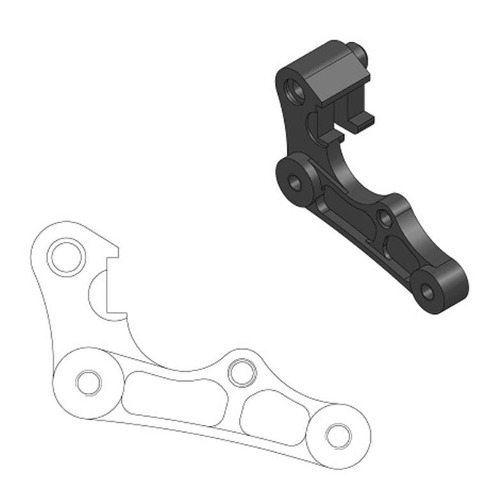 Moto-Master Fantic 270mm Front Caliper Bracket YZ 125 2008-2021