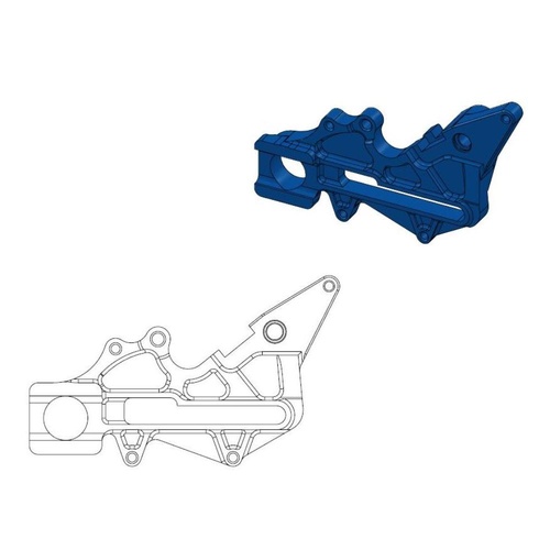 Moto-Master Gas Gas EX 250 2022-2025 Blue Rear Caliper Adapter