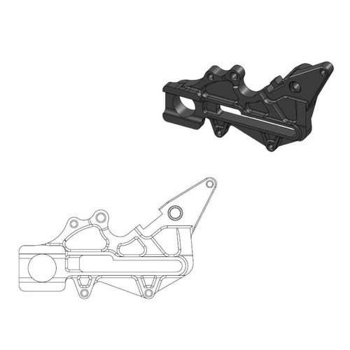 Moto-Master KTM 150 XC 2013-2015 Black Rear Caliper Adapter