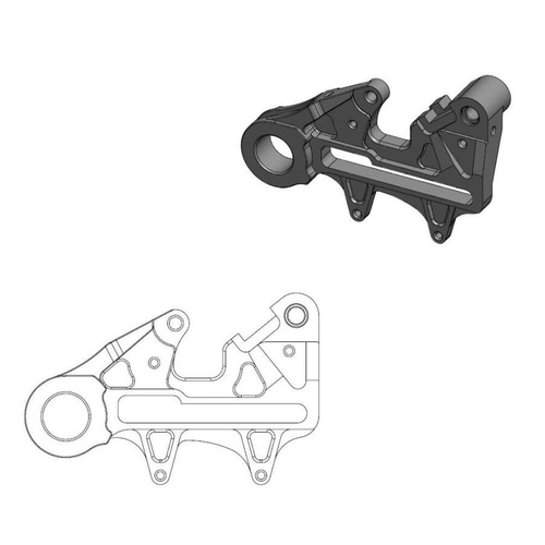 Moto-Master Stark Varg STARK VARG EX 2025-2026 Oversized Rear Caliper Adapter