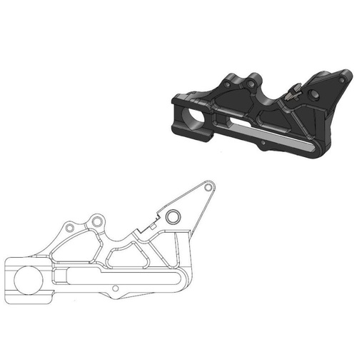Moto-Master Husqvarna FC 250 2018 Oversized Rear Caliper Adapter