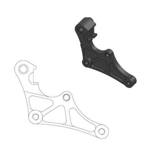 Moto-Master Yamaha 298mm Supermoto Mini Front Caliper Bracket (MM-211106)