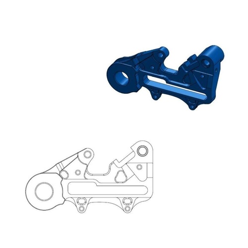 Moto-Master KTM 530 EXC-F 2008-2012 Blue Rear Caliper Adapter