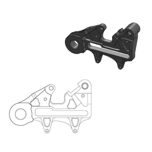 Moto-Master Husqvarna FX 350 HERITAGE 2023 Oversized Rear Caliper Adapter (MM-211109)