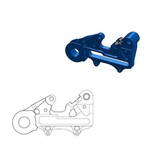 Moto-Master Husqvarna TE 250 2018 Blue Rear Caliper Adapter