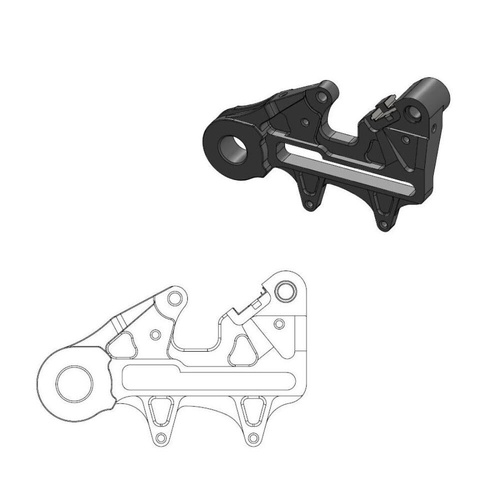 Moto-Master Husqvarna TE 300 I 2018-2021 Oversized Rear Caliper Adapter