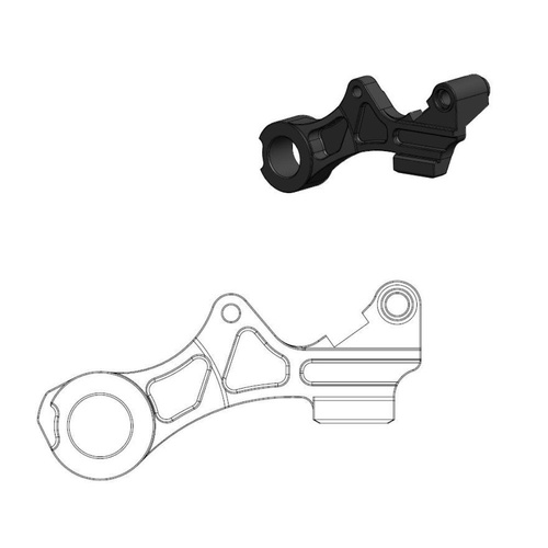 Moto-Master Fantic XXF 450 2022-2025 Black Rear Caliper Adapter