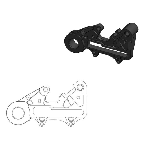 Moto-Master Husqvarna FE 350 2024-2025 Black Rear Caliper Adapter