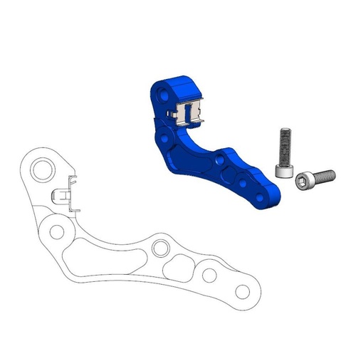 Moto-Master Husqvarna TE 250 2018 Blue 260mm Front Caliper Bracket