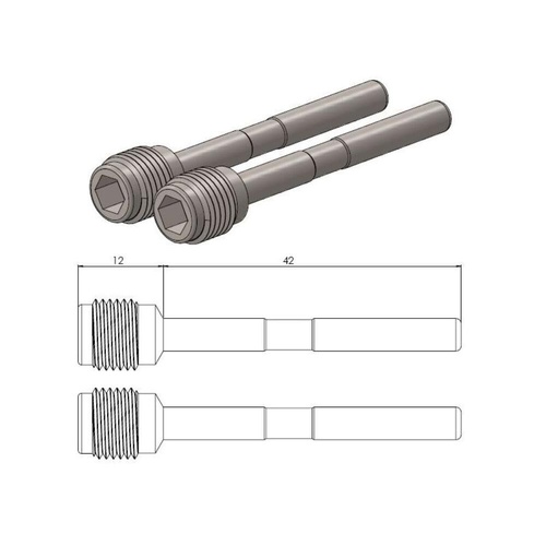 Moto-Master Kawasaki Front Brake Pad Pins (MM-213026)