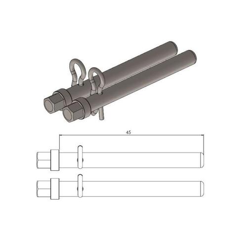 Moto-Master Aprilia Front Brake Pad Pins SL 1000 FALCO 2000-2005