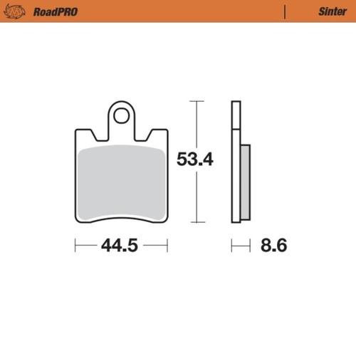 Moto-Master Kawasaki SC 250 EPSILON 2002-2006 Sintered Left Front Brake Pads