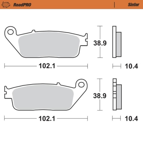 Moto-Master Yamaha X-MAX 400 2013-2025 Sintered Left Front Brake Pads