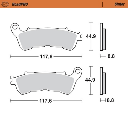 Moto-Master Honda NSS 250 FORZA 2000-2025 Sintered Left Front Brake Pads