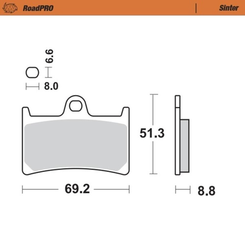 Moto-Master Yamaha Sintered Right Front Brake Pads (MM-401403)