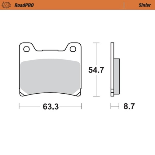 Moto-Master Yamaha BT 1100 BULLDOG 2002-2006 Sintered Rear Brake Pads