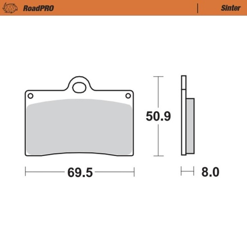 Moto-Master Yamaha TZR 250 1994 Sintered Left Front Brake Pads