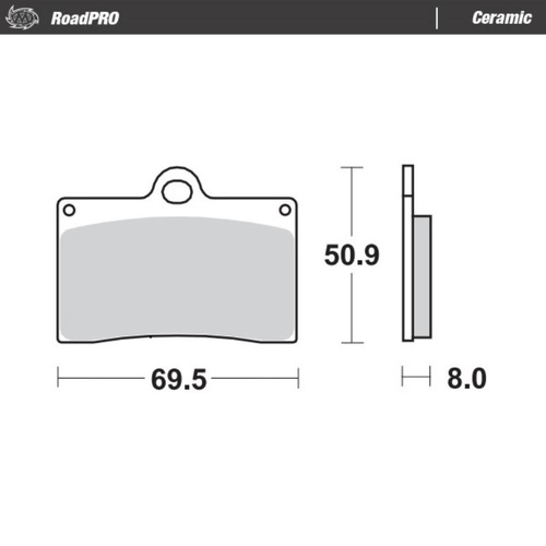 Moto-Master Indian Ceramic Left Front Brake Pads CHIEF DELUXE 1700 2009-2013