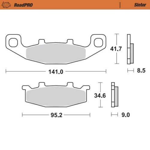 Moto-Master Kawasaki GPX 250 R 1988-1992 Sintered Left Front Brake Pads