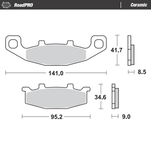 Moto-Master Suzuki Ceramic Rear Brake Pads (MM-402104)
