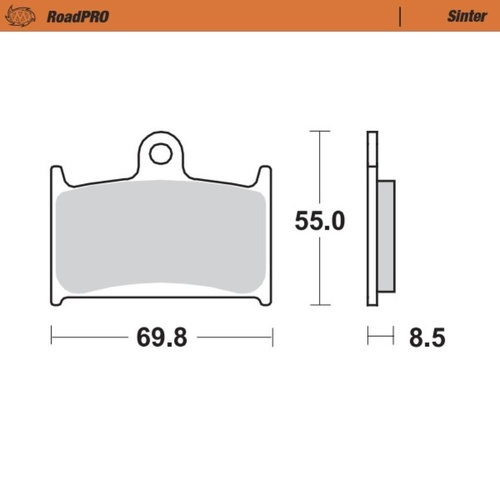 Moto-Master Triumph TIGER 1200 EXPLORER 2012-2015 Sintered Left Front Brake Pads