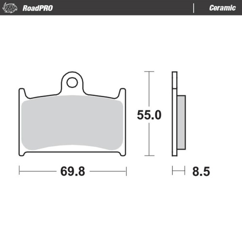 Moto-Master Triumph TIGER 1200 EXPLORER 2012-2015 Ceramic Right Front Brake Pads