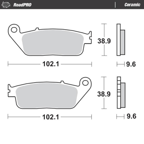 Moto-Master Honda RS 125 R 1991-1994 Ceramic Left Front Brake Pads