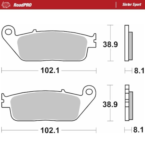 Moto-Master Triumph TIGER 800 XR 2016-2019 Sinter Sport Right Front Brake Pads