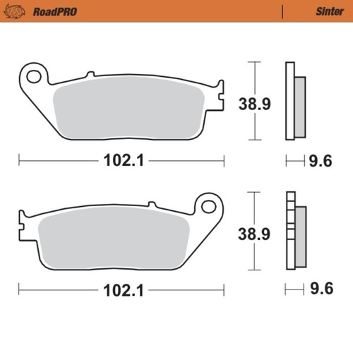 Moto-Master Victory VISION ALL MODELS 1731 2008 Sintered Rear Brake Pads