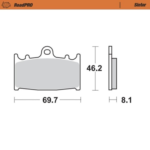 Moto-Master Kawasaki ZZR 500 1990-1998 Sintered Left Front Brake Pads