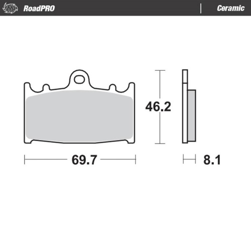 Moto-Master Kawasaki ZXR 400 1989-1990 Ceramic Left Front Brake Pads
