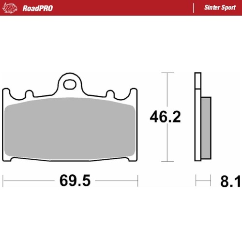 Moto-Master Kawasaki Sintered Rear Brake Pads (MM-402705)