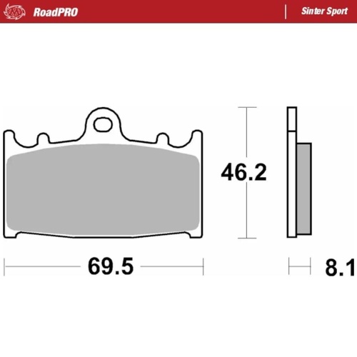 Moto-Master Suzuki BANDIT GSF 650 S 2007-2016 Sinter Sport Left Front Brake Pads