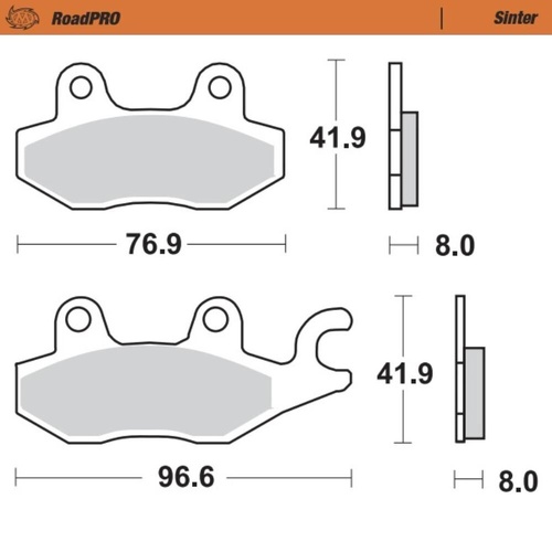 Moto-Master Honda CA 250 REBEL 1990-1996 Sintered Left Front Brake Pads