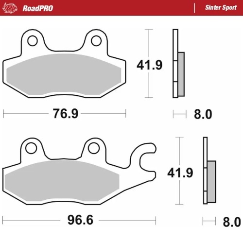 Moto-Master Yamaha XTZ 750 SUPER TENERE 1989-1995 Sinter Sport Right Front Brake Pads