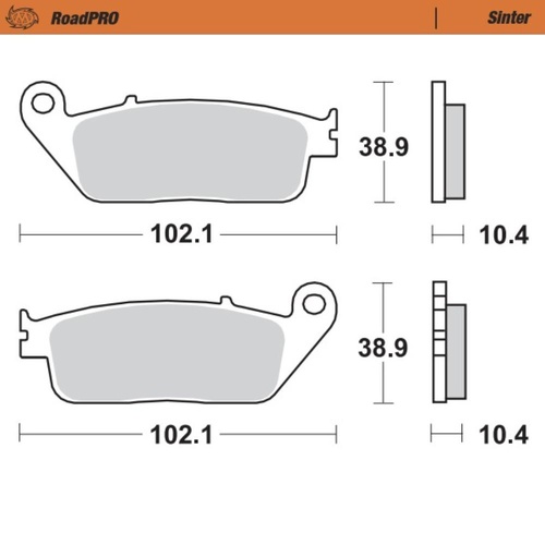 Moto-Master Honda Sintered Rear Brake Pads (MM-403002)