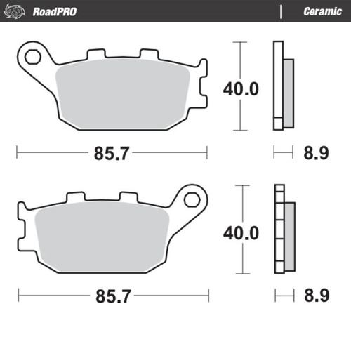 Moto-Master Honda CB 1000 BIG-ONE SUPER-FOUR 1993-1997 Ceramic Rear Brake Pads