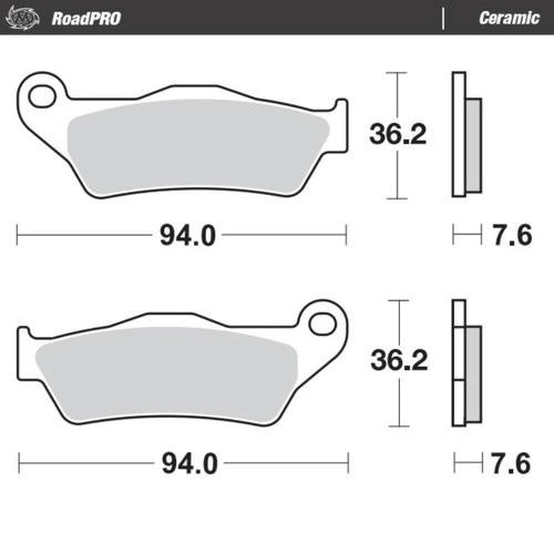 Moto-Master Triumph TIGER 800 XCX 2018-2019 Ceramic Right Front Brake Pads