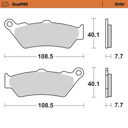 Moto-Master Indian Sintered Left Front Brake Pads (MM-403301)