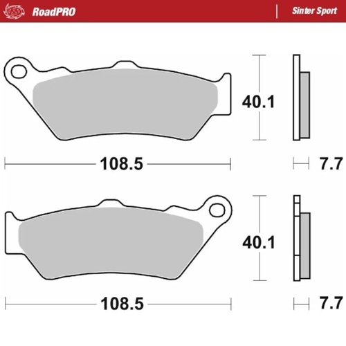 Moto-Master Yamaha DT 125 X SUPERMOTARD 2007-2008 Sinter Sport Left Front Brake Pads