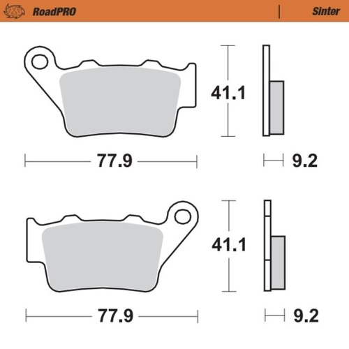 Moto-Master Triumph TIGER 850 SPORT 2021-2024 Sintered Rear Brake Pads