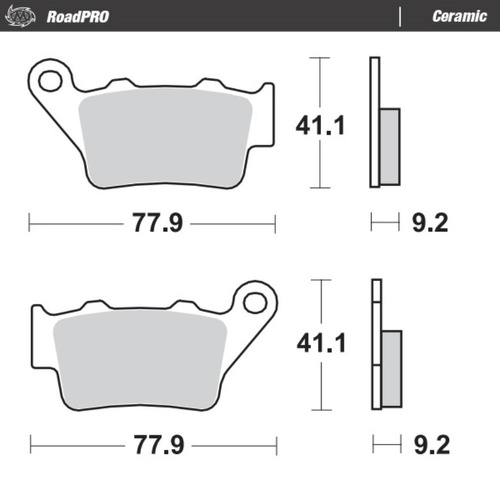 Moto-Master Aprilia CAPONORD 1200 2014-2017 Ceramic Rear Brake Pads